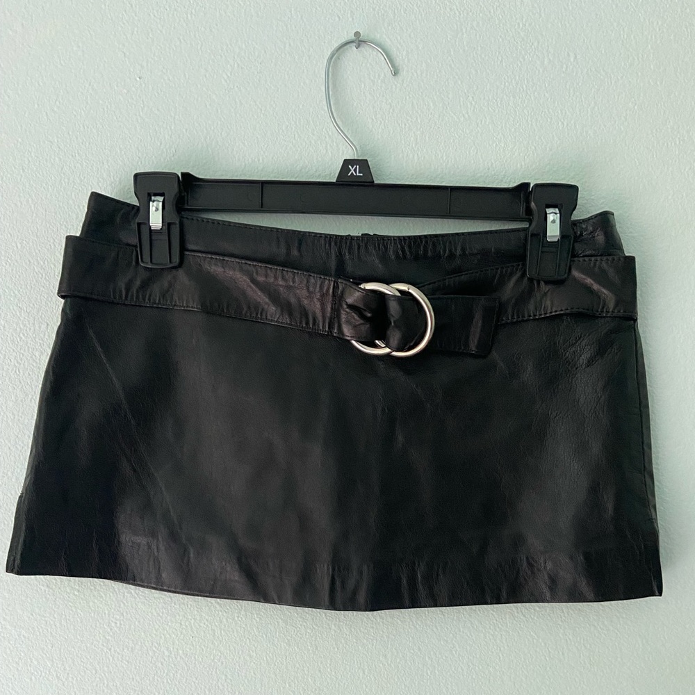 Vintage Claude Lamont Leather Mini Skirt